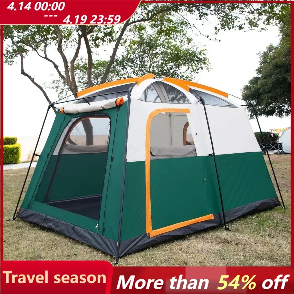 Large Tent 6 Person,Family Cabin Tents,Straight Wall,3 Doors and 3 Windows with Mesh,Waterproof,Big Tent for Outdoor Tents
Large Tent 6 Person,Family Cabin Tents,Straight Wall,3 Doors and 3 Windows with Mesh,Waterproof,Big Tent for Outdoor Tents