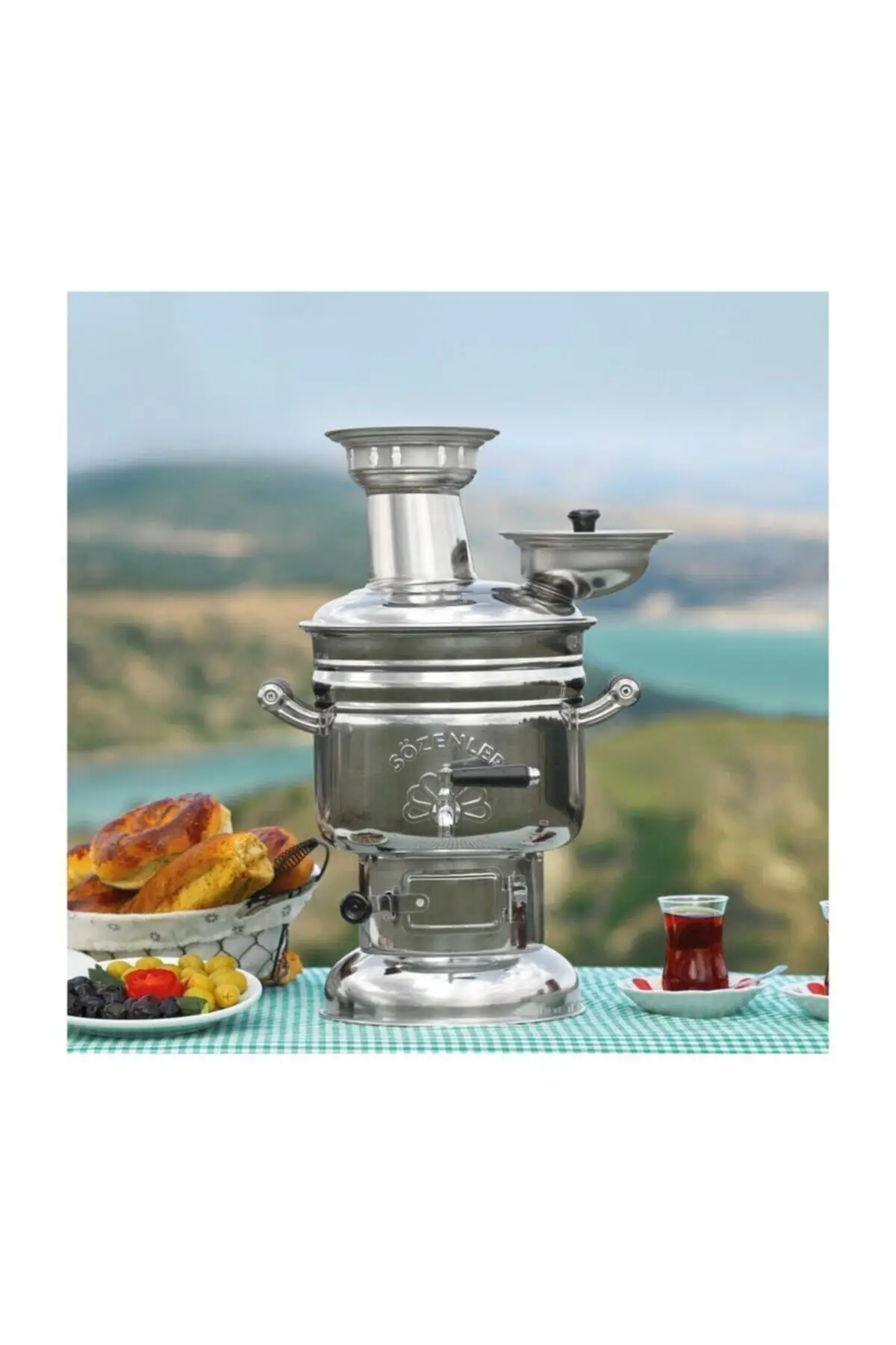 Фото 4 литровый хромированный угольный чайный набор Samovar для пикника  Дом и | Горелка для заваривания чая (1005002676884859)