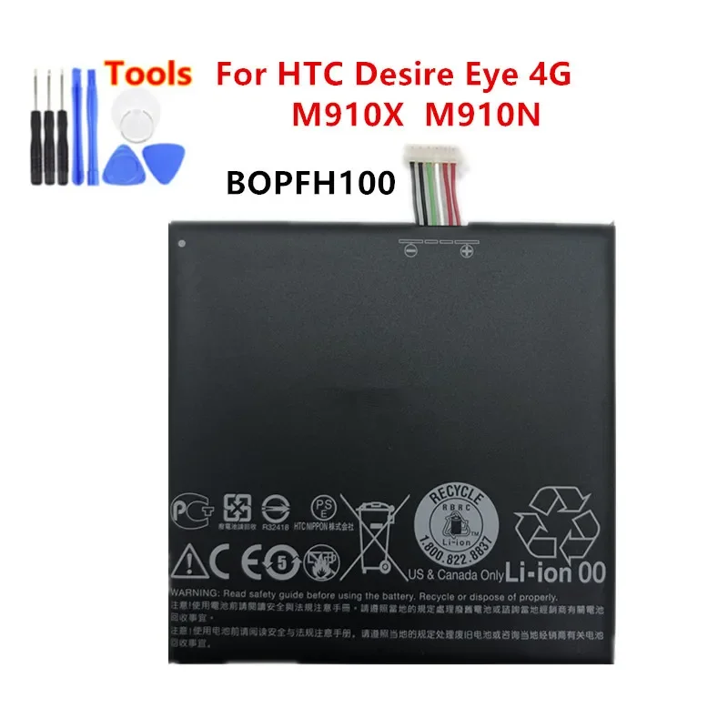 original Battery 2400mAh BOPFH100 For HTC Desire Eye 4G M910X M910N B0PFH100 Phone batteries + Free Tools
original Battery 2400mAh BOPFH100 For HTC Desire Eye 4G M910X M910N B0PFH100 Phone batteries + Free Tools