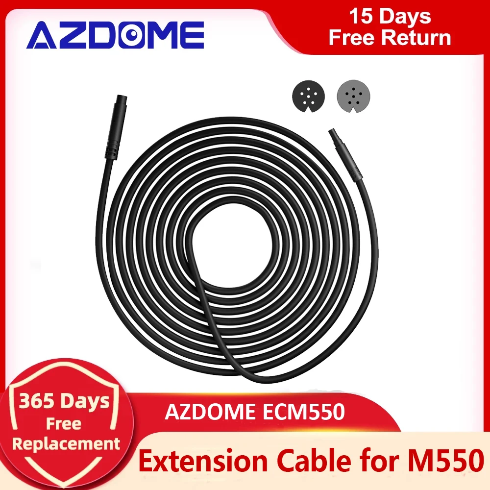 AZDOME Car DVR 20ft/6 Meters Extension Cable 6 Pin For Model M550 3 Channel Dash Cam Rear Camera 
AZDOME Car DVR 20ft/6 Meters Extension Cable 6 Pin For Model M550 3 Channel Dash Cam Rear Camera