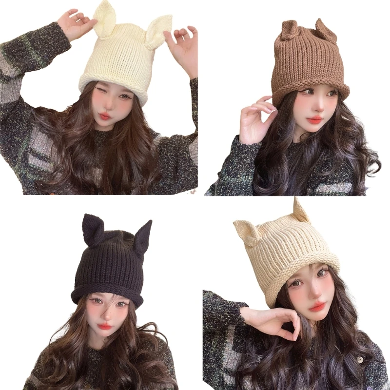 New Girl Cartoon Kitten Ear Knit Beanie Hat Halloween Party Hat Photo Props Hot Girl 
New Girl Cartoon Kitten Ear Knit Beanie Hat Halloween Party Hat Photo Props Hot Girl