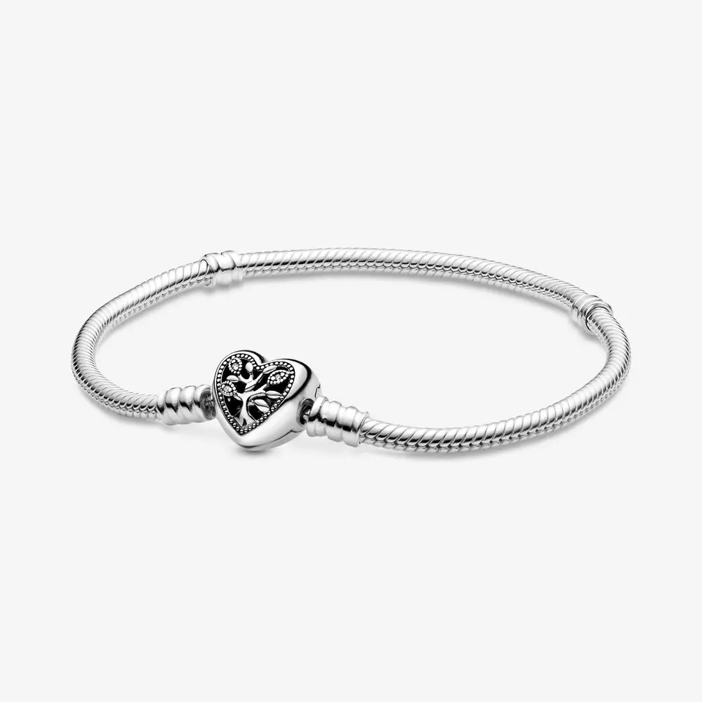 925 Sterling Silver Family Tree Heart Clasp Snake Chain Bracelet Fit Authentic European Dangle Charm For Women Fashion Jewelry
925 Sterling Silver Family Tree Heart Clasp Snake Chain Bracelet Fit Authentic European Dangle Charm For Women Fashion Jewelry