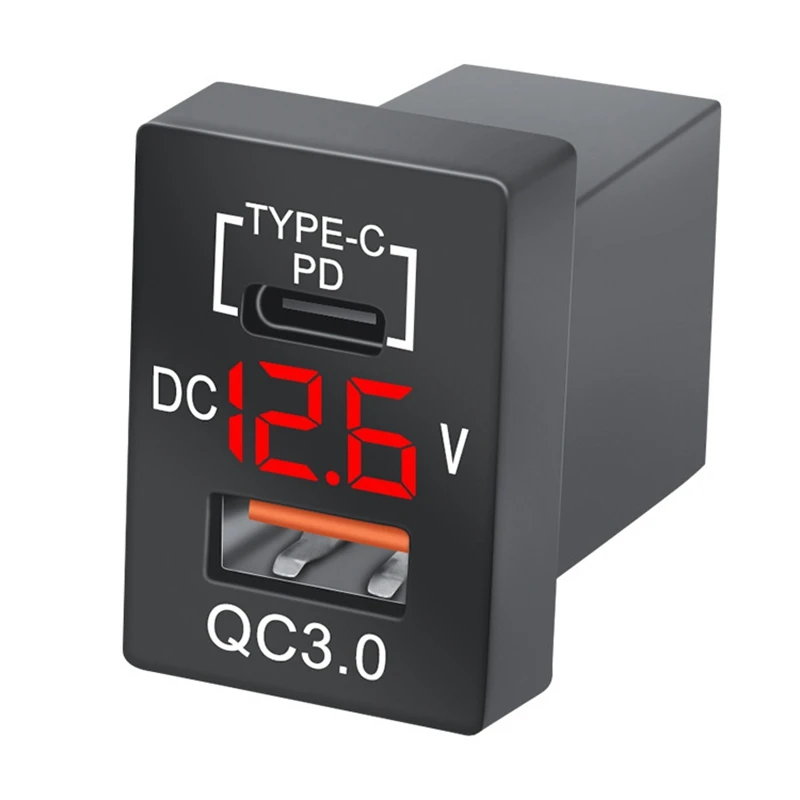 New Charger QC3.0 USB Car Charger Socket PD Type-C Charger With LED Digital Voltmeter For New Toyota Quick Charge
New Charger QC3.0 USB Car Charger Socket PD Type-C Charger With LED Digital Voltmeter For New Toyota Quick Charge