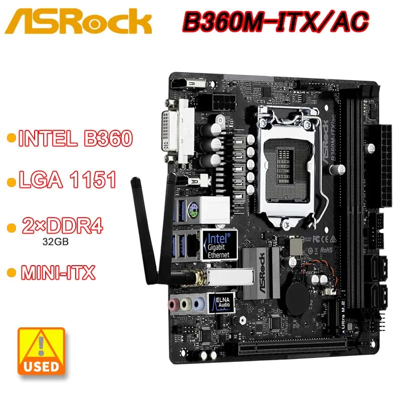 LGA 1151 ASROCK B360M-ITX/ac Intel B360 MINI Motherboards 2×DDR4 32GB PCI-E 3.0 M.2 4×SATA III USB3.1 For 8th gen Core i7/i5/i3
LGA 1151 ASROCK B360M-ITX/ac Intel B360 MINI Motherboards 2×DDR4 32GB PCI-E 3.0 M.2 4×SATA III USB3.1 For 8th gen Core i7/i5/i3