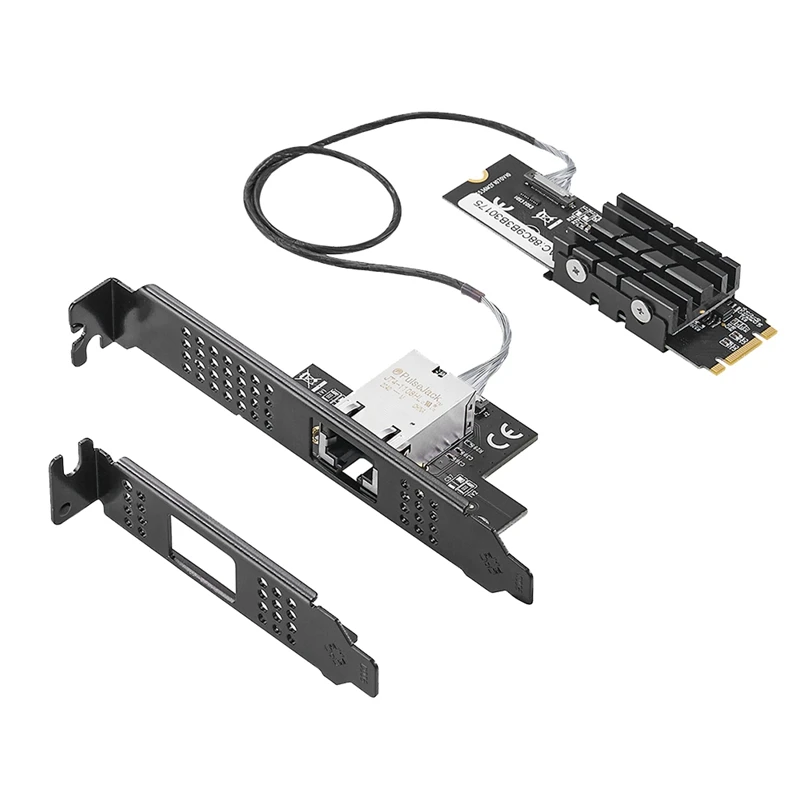 

FULL-M.2 To Single Port 10 Gbase Ethernet Gigabit Nic B Key M Key 10G/2.5G/1000M RJ45 Lan Network Adapter Card AQC107 Chip