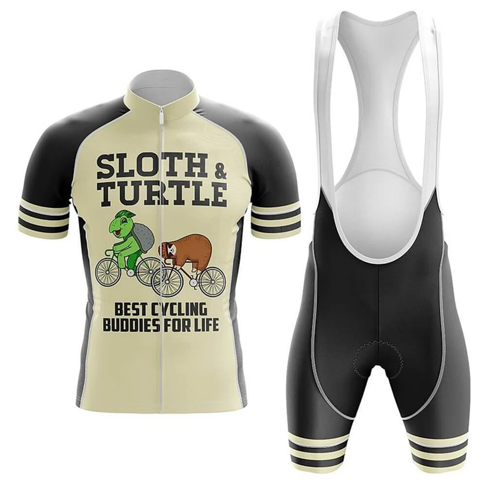 Sloth And Turtle Cycling Set Bib Shorts Bike Jersey Bicycle Shirt Short Sleeve Clothes Cycle Downhill MTB Mountain Suit
Sloth And Turtle Cycling Set Bib Shorts Bike Jersey Bicycle Shirt Short Sleeve Clothes Cycle Downhill MTB Mountain Suit