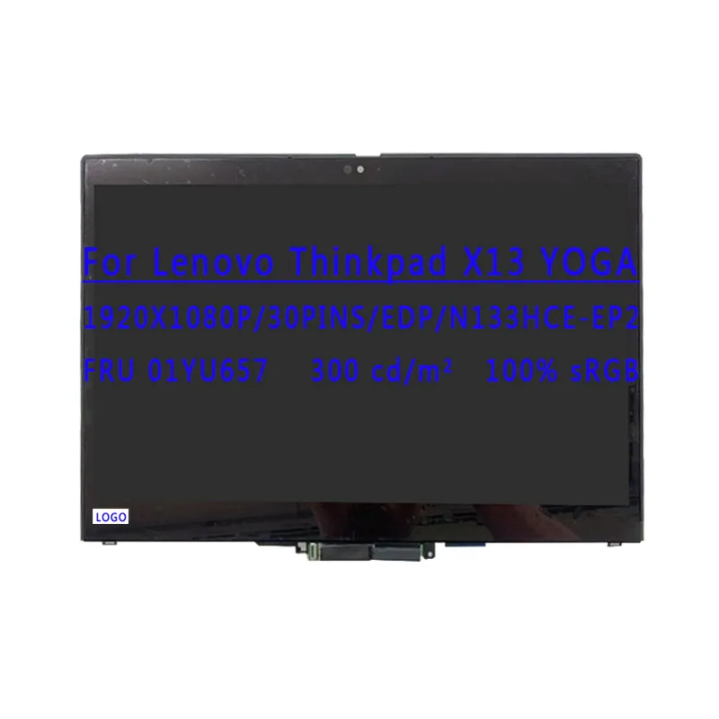 FRU 01YU657 13,3 дюймов 1920x1080 IPS FHD 30-контактный EDP 100% sRGB 60 гц жк-экран в сборе с сенсорным экраном для Lenovo Thinkpad X13 YOGA 
FRU 01YU657 13,3 дюймов 1920x1080 IPS FHD 30-контактный EDP 100% sRGB 60 гц жк-экран в сборе с сенсорным экраном для Lenovo Thinkpad X13 YOGA