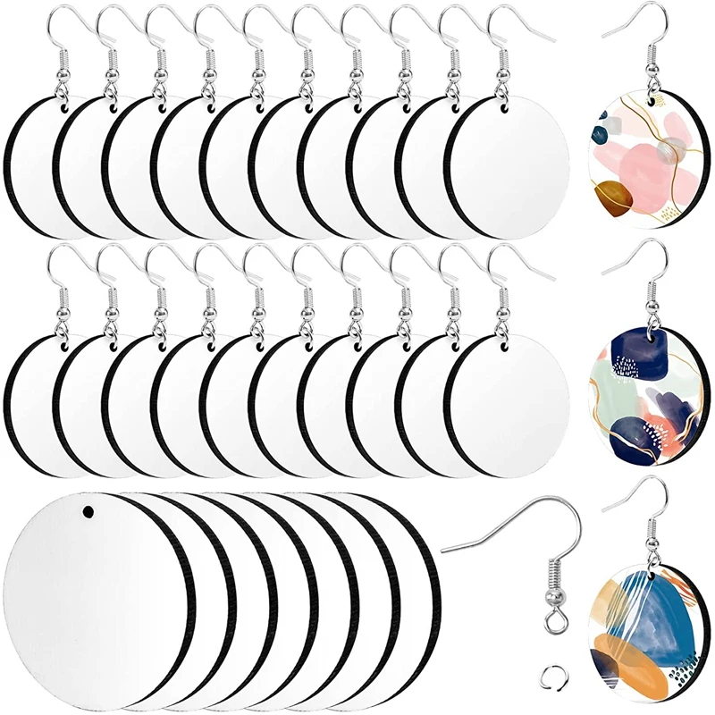 30Pcs Sublimation Blank Earrings Round MDF Board White Earrings Heat Transfer Earrings Unfinished for Jewelry DIY Making
30Pcs Sublimation Blank Earrings Round MDF Board White Earrings Heat Transfer Earrings Unfinished for Jewelry DIY Making
