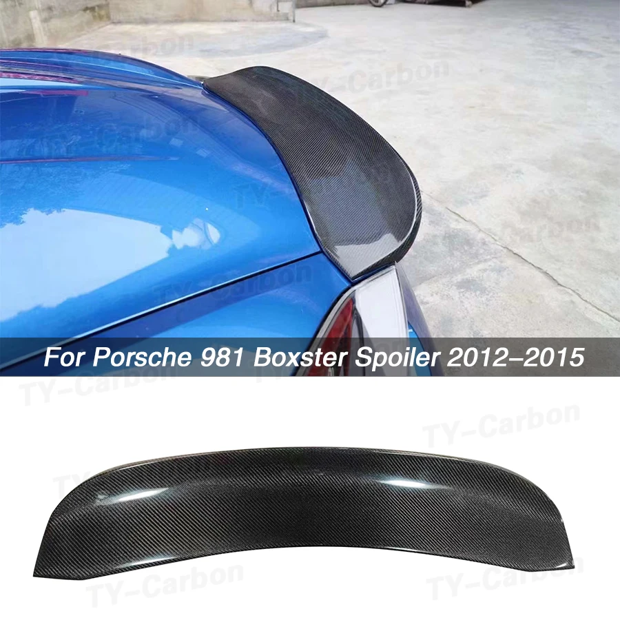 

Real Carbon Fiber Rear Roof Trunk Spoiler Duckbill Wing For Porsche Boxster S GTS 981 2013- 2015 Decoration Car Accessories FRP