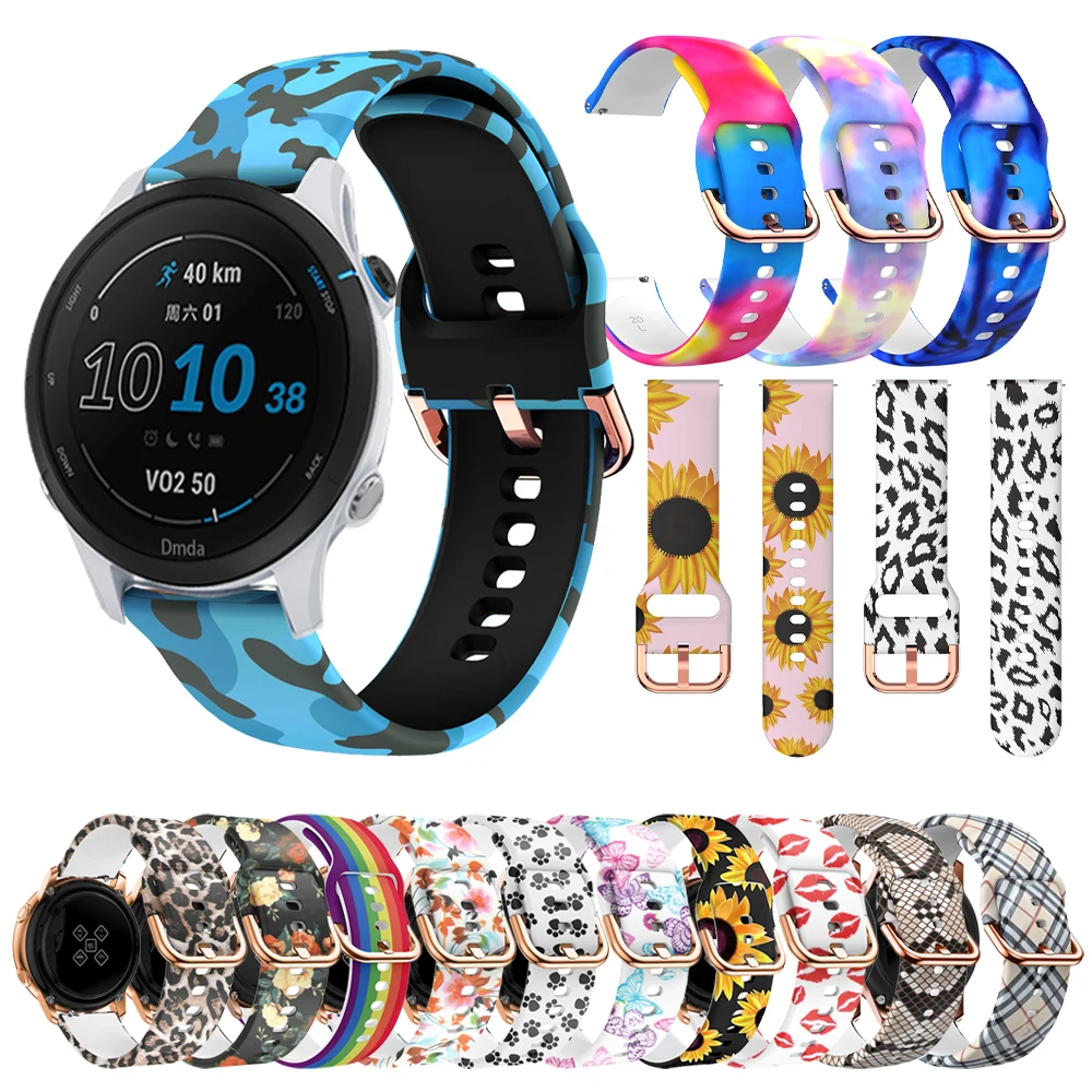 Printed Silicone Strap For Garmin Forerunner 265 255 245 Music Vivoactive 4/Venu 2 Band 20 22mm Correa Rubber Wristband Bracelet
Printed Silicone Strap For Garmin Forerunner 265 255 245 Music Vivoactive 4/Venu 2 Band 20 22mm Correa Rubber Wristband Bracelet