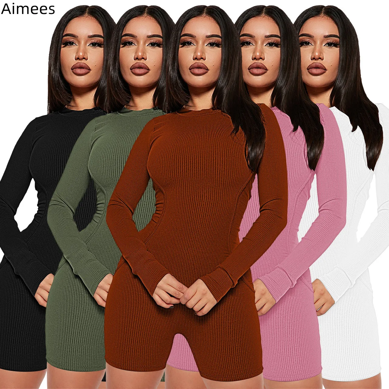 2023 Spring Summer Fashion Women Bodysuit Long Sleeves Round Neck Slim Waist Stretchy Casual Sport Shorts Jumpsuit
2023 Spring Summer Fashion Women Bodysuit Long Sleeves Round Neck Slim Waist Stretchy Casual Sport Shorts Jumpsuit
