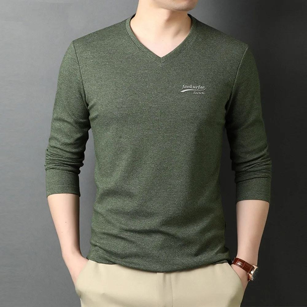 Top Quality New Fashion Brand Solid Color Plain V Neck Long Sleeve t Shirt Men Cotton Casual Men Clothes 2023
Top Quality New Fashion Brand Solid Color Plain V Neck Long Sleeve t Shirt Men Cotton Casual Men Clothes 2023