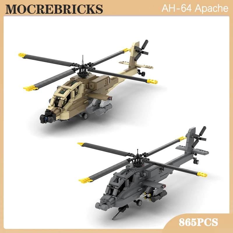 Modern Weapons US Armed Aircraft AH-64 Helicopter MOC Building Block WW II Airplane Model Bricks Toys for Boys Children Gifts
Modern Weapons US Armed Aircraft AH-64 Helicopter MOC Building Block WW II Airplane Model Bricks Toys for Boys Children Gifts