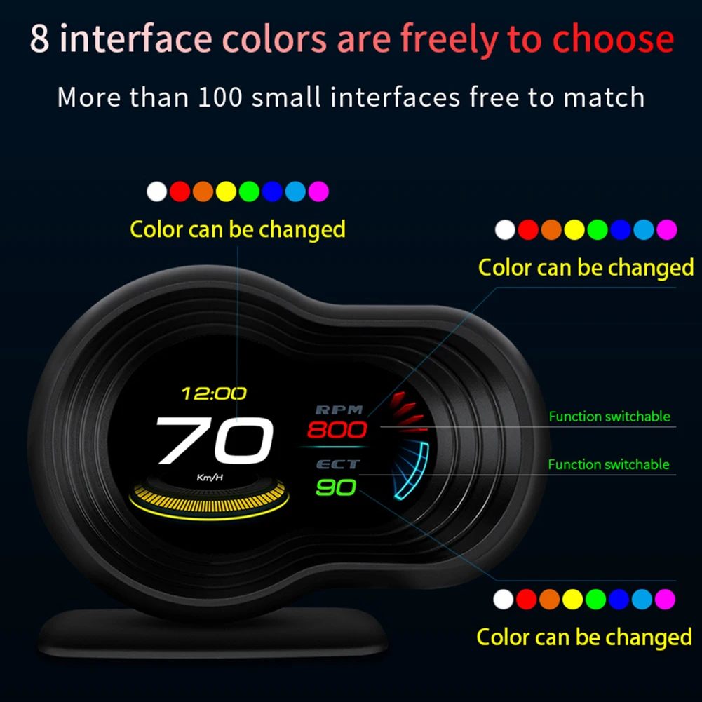 Rotated 360 Car Hud Head-up LCD Multi-function Instrument Portable HD Vehicle Speed Display 3.5Inch Car Modification Accessories
Rotated 360 Car Hud Head-up LCD Multi-function Instrument Portable HD Vehicle Speed Display 3.5Inch Car Modification Accessories