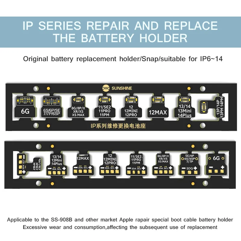 

Sunshine IP Series Repair and Replace the Battery Holder Applicable to SS-908B Battery Contact Seat Replacement for IP6-14PM