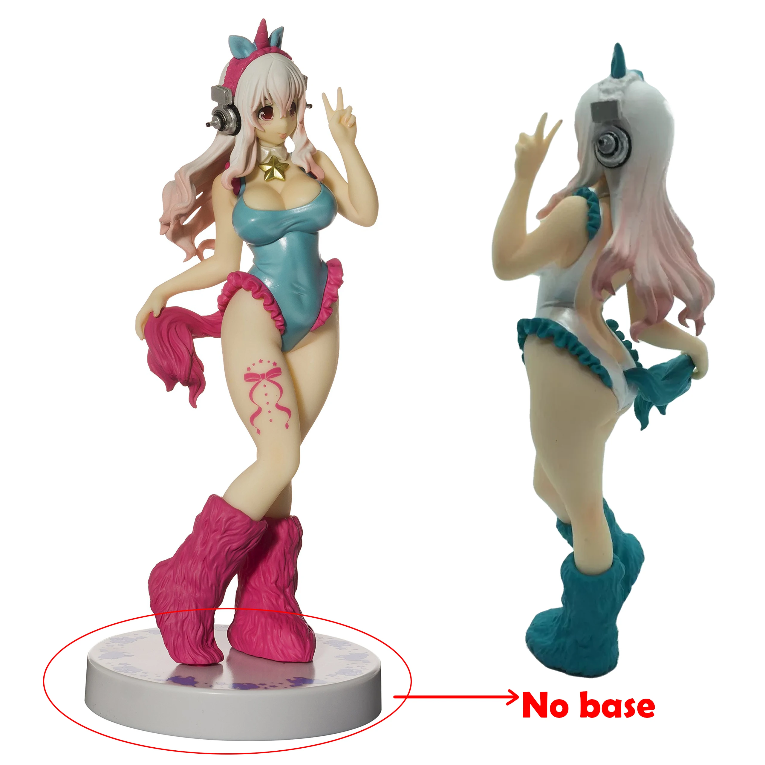 

6.7inch Furyu Super Sonico Figure Unicorn Blue Pearl Concept White Pearl Ver Model Swimsuit Genuine Bulk Pvc Doll Birthday Gift