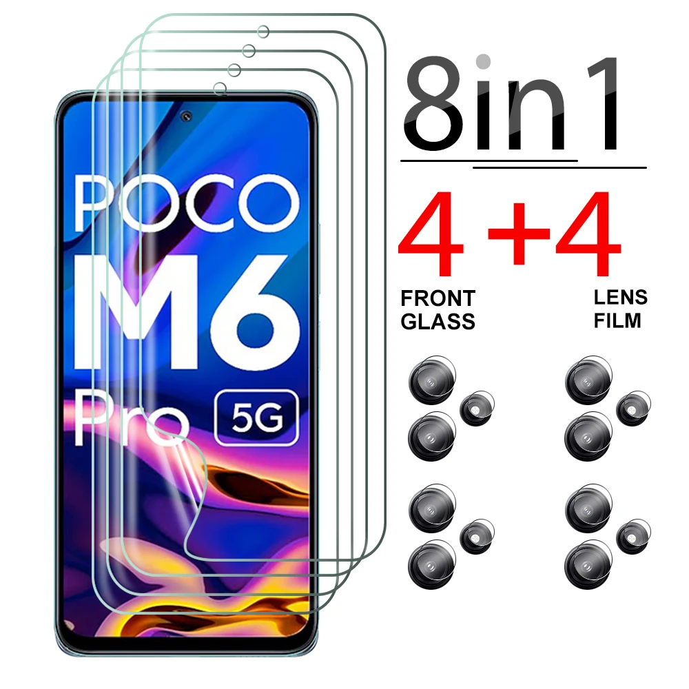 

8in1 hydrogel film For Xiaomi Poco M6 Pro 5G Anti-Scratch Camera Lens Protective Glass pocophone M6pro M 6pro 6.79 inches