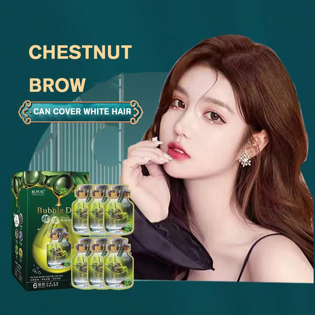 6 Bags Plant Extract Non-damage Hair Dye Cream Plant Bubble Hair Color Long-lasting Home Cream Hair Coloring Dye Dyes Hair L5w9
6 Bags Plant Extract Non-damage Hair Dye Cream Plant Bubble Hair Color Long-lasting Home Cream Hair Coloring Dye Dyes Hair L5w9