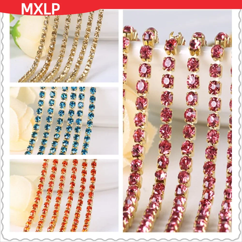All Colors 10 Yards DIY Rhinestone Chain Denim Gold Bottom Seam Rhinestones For Clothing Decoration Shoes Bag Making
All Colors 10 Yards DIY Rhinestone Chain Denim Gold Bottom Seam Rhinestones For Clothing Decoration Shoes Bag Making