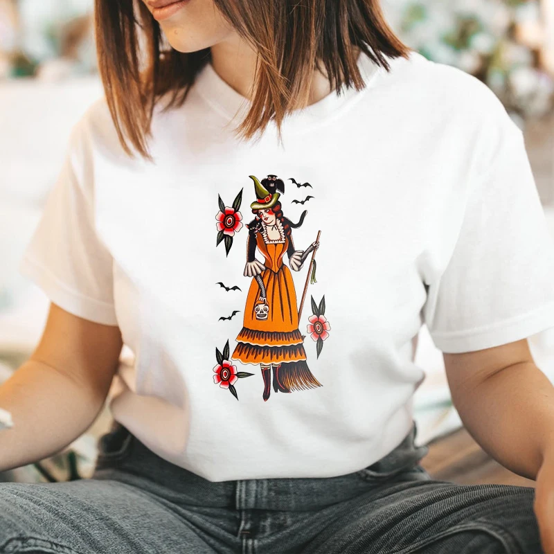 My Witch Vintage Halloween T Shirts Women Cotton Short Sleeve Festival Graphic Tee Wicca T-shirts Female Clothes Y2k Tops Femme
My Witch Vintage Halloween T Shirts Women Cotton Short Sleeve Festival Graphic Tee Wicca T-shirts Female Clothes Y2k Tops Femme