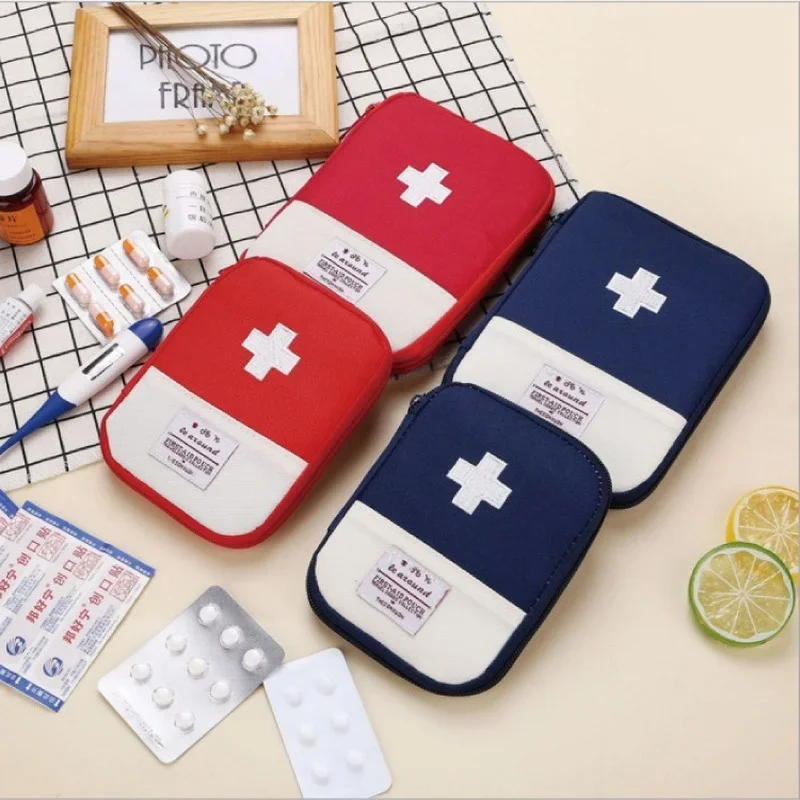 

Портативная аптечка, милая аптечка первой помощи, медицинские аптечки, органайзер, дорожная сумка для хранения таблеток на открытом воздухе