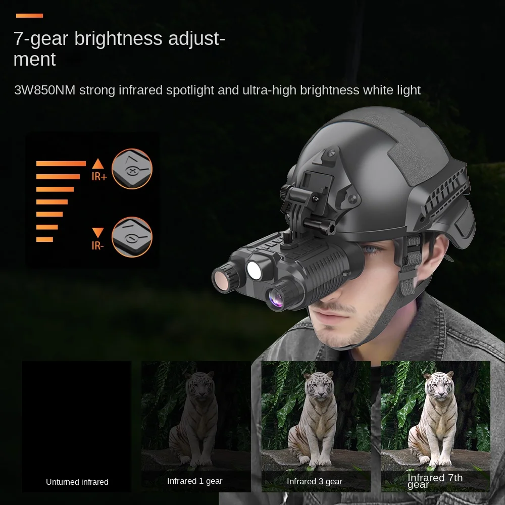 

2.7'' Screen 4K Video 36MP 8X Digital Zoom IR/white Light Digital Hunting Camping Equipment Head-mounted Binocular Night Vision