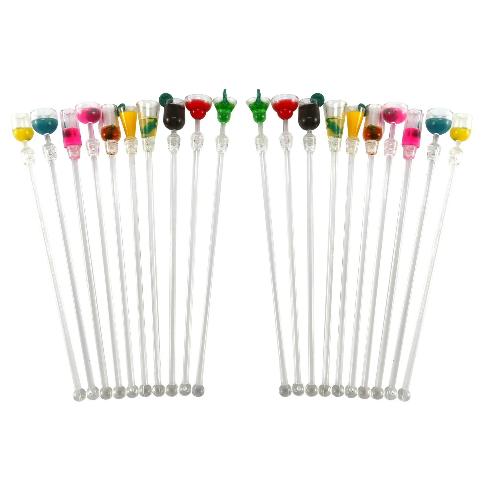 20Pcs Tropical Drink Stirrers Cocktail Drink Stirrers 9 inch Mixer Bar with Wine Glass Patterns, Reusable Gin Stirrers
20Pcs Tropical Drink Stirrers Cocktail Drink Stirrers 9 inch Mixer Bar with Wine Glass Patterns, Reusable Gin Stirrers