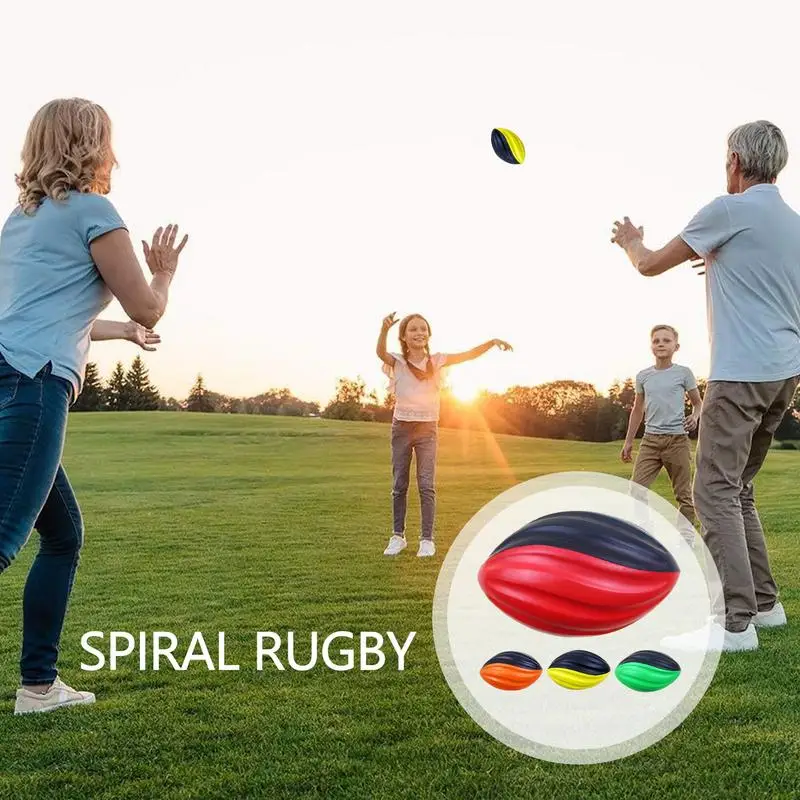 

Rugby Ball For Kids Slow Rebound Spiral Training Rugby Ball For Children 5 Inches Rugby For Indoor & Outdoor Sports Solid Rugby