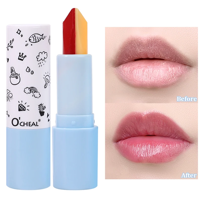 

Two-Colors Waterproof Color Changing Lipstick Moisturizing Long Lasting Red Lipsticks Nourishing Lip Balm Lips Makeup Cosmetics