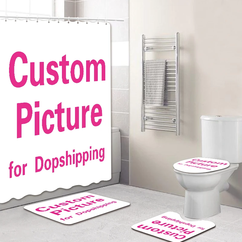 Custom Made Bath Set Cover Waterproof Shower Curtain with Bathroom Mat Set Non-Slip Toilet Carpets Toilet Foot Pad Rugs 4pcs/set
Custom Made Bath Set Cover Waterproof Shower Curtain with Bathroom Mat Set Non-Slip Toilet Carpets Toilet Foot Pad Rugs 4pcs/set