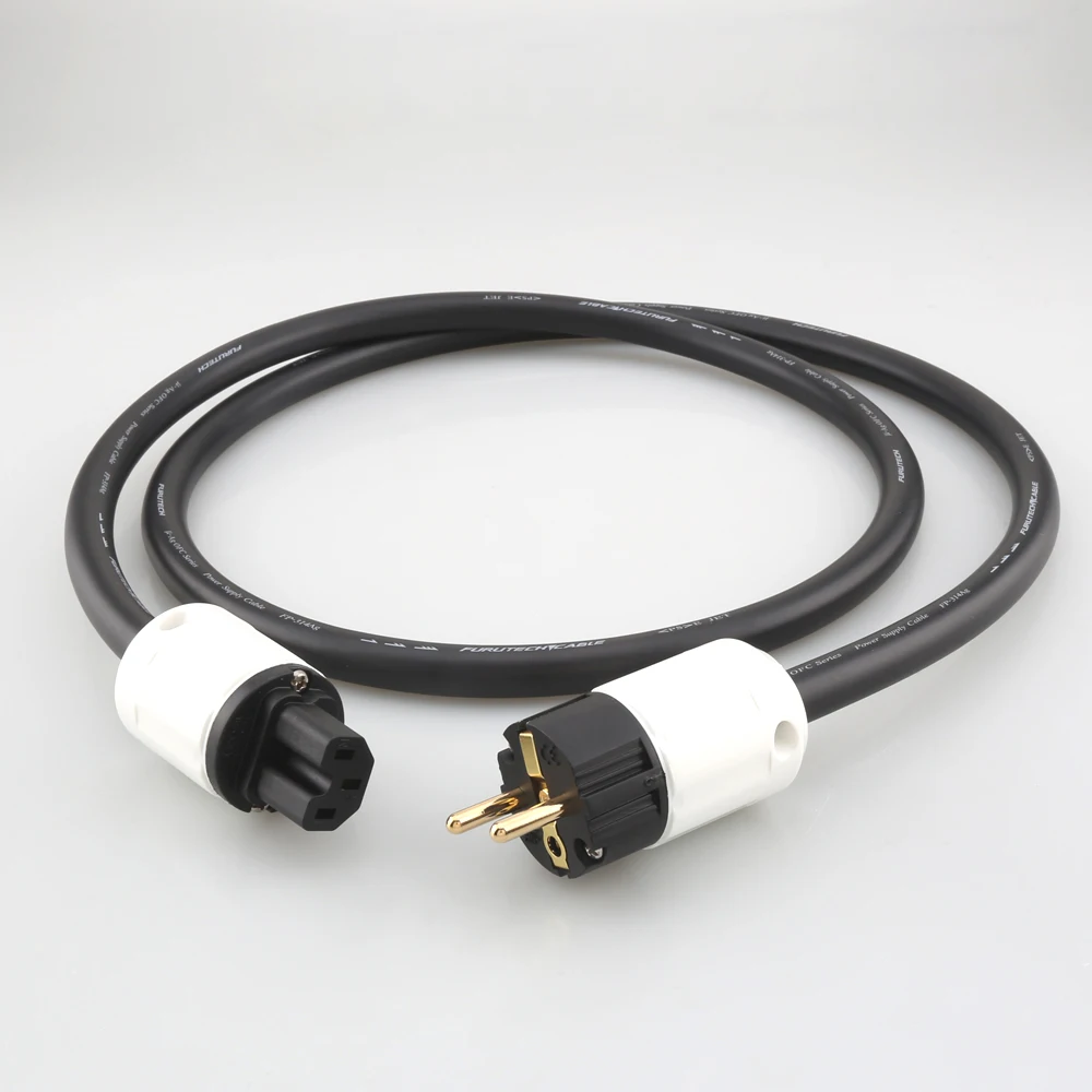 

HIFI furukawa FP-314Ag Power Cable line Power Cord with Oyaide P-320E Schuko EU Plug AC cable hifi Vinshle