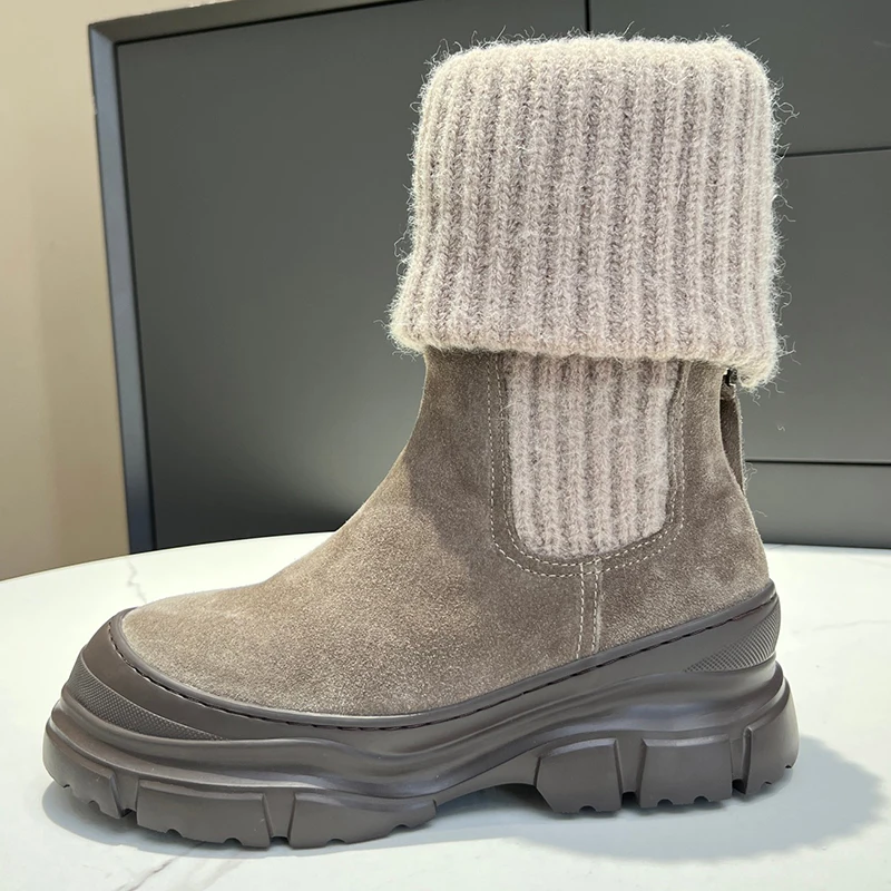 Woolen socks boots Women's knitted elastic boots Slim boots 2023 autumn/winter new rear zipper suede Martin boots ankle boots
Woolen socks boots Women's knitted elastic boots Slim boots 2023 autumn/winter new rear zipper suede Martin boots ankle boots