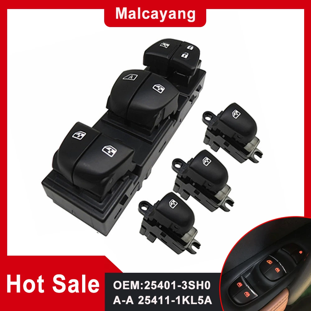 Для Nissan Qashqai Altima Sylphy Tiida X-Trail с красной фотографией 25401-3SH0A-A автоматический переключатель управления главным окном
Для Nissan Qashqai Altima Sylphy Tiida X-Trail с красной фотографией 25401-3SH0A-A автоматический переключатель управления главным окном