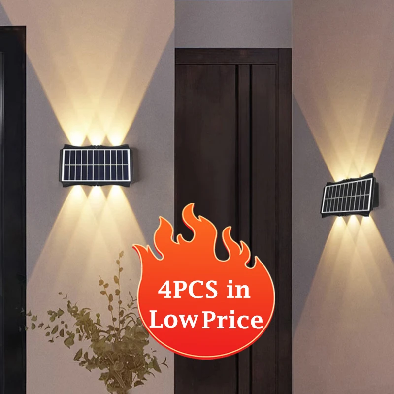 Outdoor LED Solar Wall Light IP65 Waterproof Solar Wall Lamp Exterior Wall Sconce Luminou Balcony Garden Yard Fence LED Lighting
Outdoor LED Solar Wall Light IP65 Waterproof Solar Wall Lamp Exterior Wall Sconce Luminou Balcony Garden Yard Fence LED Lighting