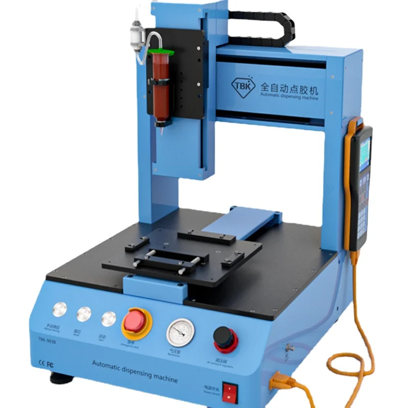 TBK-983B Intelligent UV Glue Dispenser for Mobile Phone PCB Board Dispensing Repair Automatic Solder Paste Dispenser Machine 
TBK-983B Intelligent UV Glue Dispenser for Mobile Phone PCB Board Dispensing Repair Automatic Solder Paste Dispenser Machine