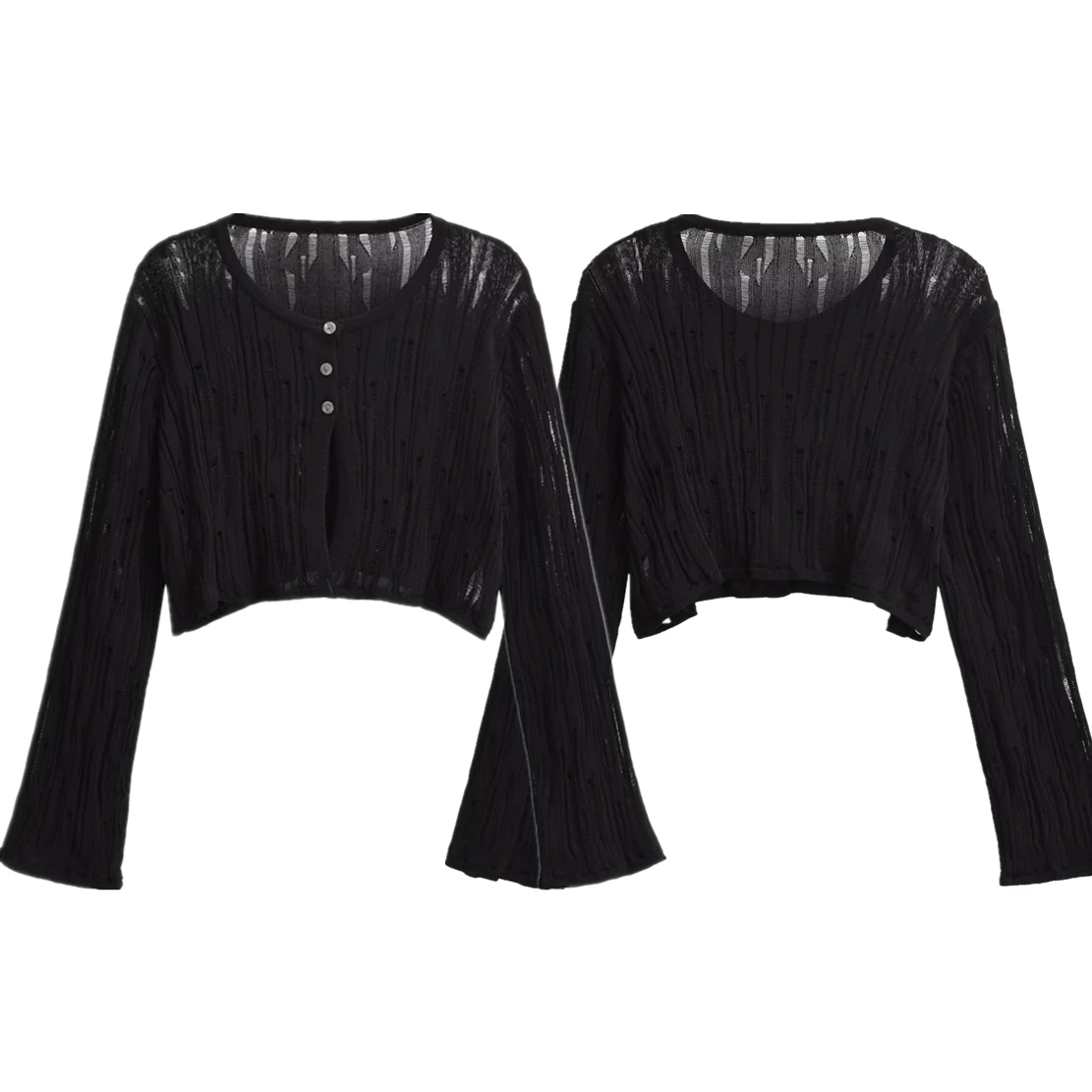 Elmsk French Fashion Ladies Black Cropped Design Knitwear Elegant Knit Cardigan Jacket Women
Elmsk French Fashion Ladies Black Cropped Design Knitwear Elegant Knit Cardigan Jacket Women