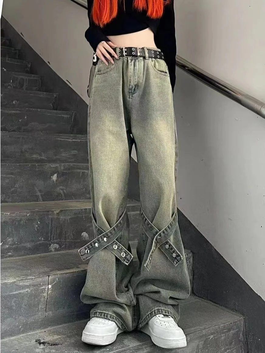 Women Baggy Jeans Harajuku Wide Leg Trousers Streetwear Loose Fashion High Waist Vintage All-Match Korean Style Denim Pants
Women Baggy Jeans Harajuku Wide Leg Trousers Streetwear Loose Fashion High Waist Vintage All-Match Korean Style Denim Pants