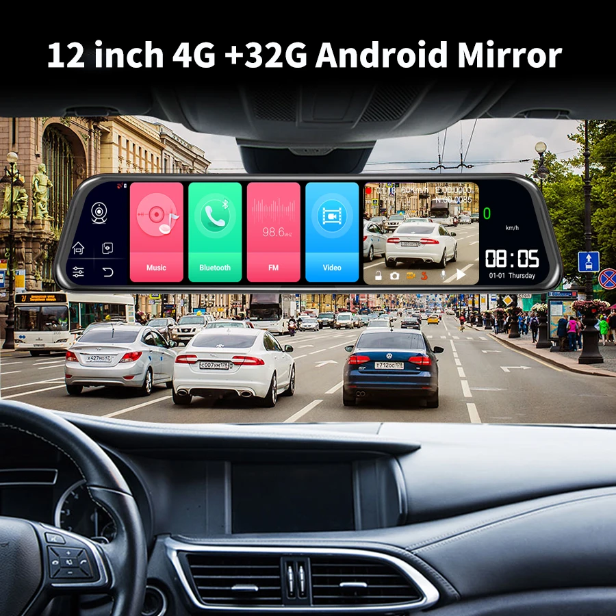 

10 inch Car Mirror Dash Cam GPS Navigation ADAS 1080P Dual Lens Video Camera Recorder 4G WIFI DVRS Parking monitoring 4GB+32GB