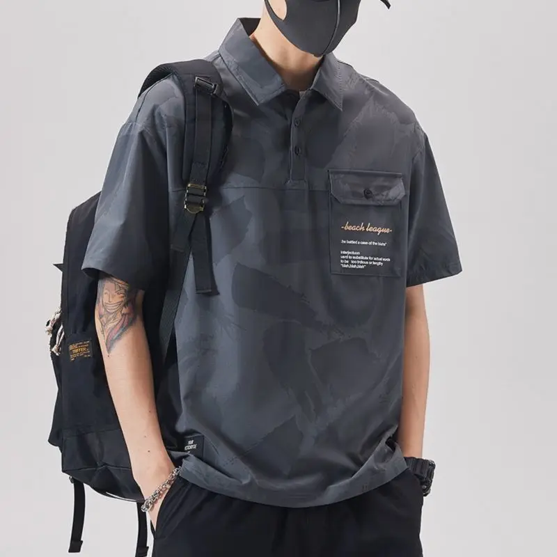 2023 Short Sleeve New Men's Clothing Fashion Casual Summer Thin Ice Shreds Lapel Spliced Pocket Printed Loose Trend T-shirt
2023 Short Sleeve New Men's Clothing Fashion Casual Summer Thin Ice Shreds Lapel Spliced Pocket Printed Loose Trend T-shirt