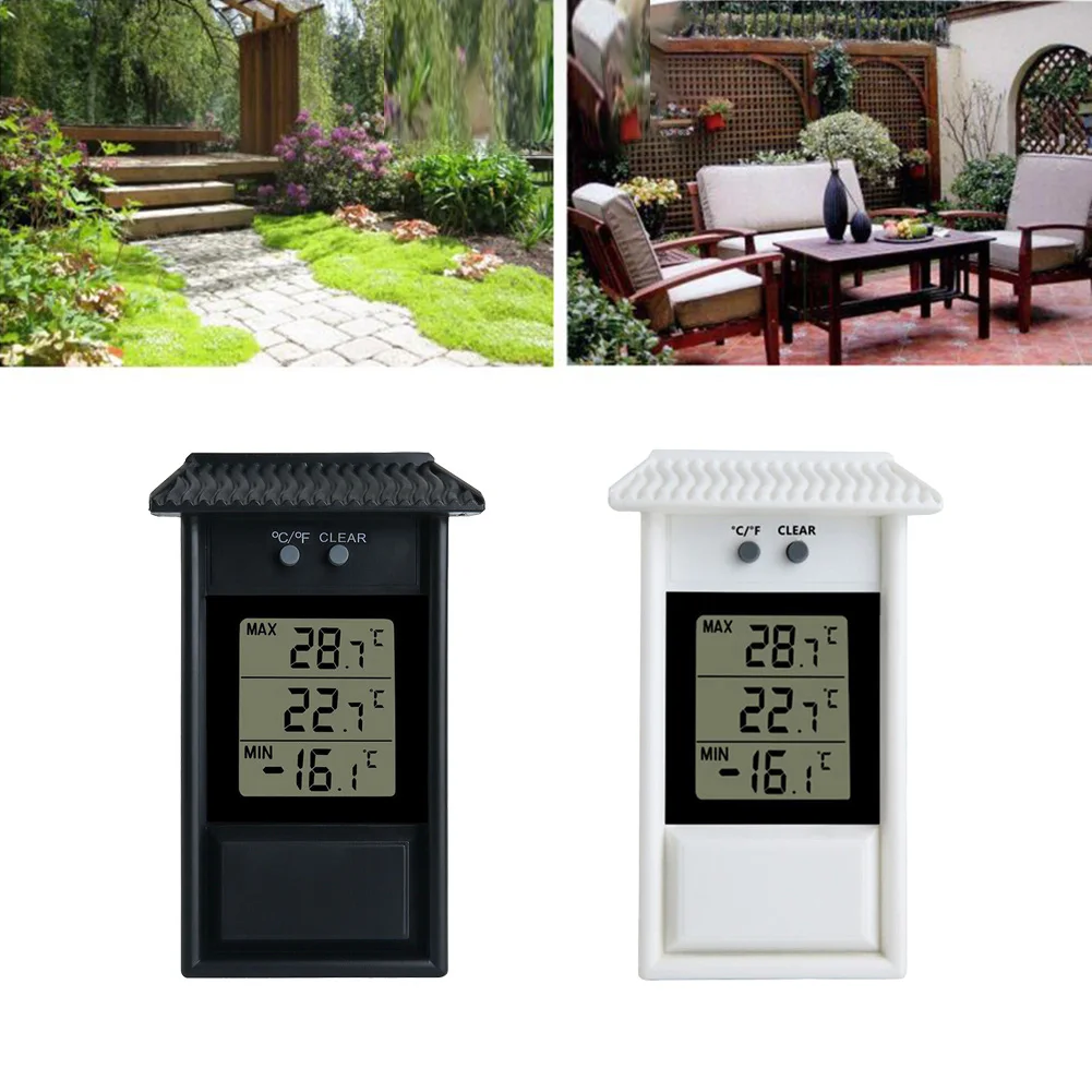 Digital Thermometer LCD Display Max Min Greenhouse Garden Indoor Outdoor Wall Room Waterproof Wall Mounted Thermometer Home Tool
Digital Thermometer LCD Display Max Min Greenhouse Garden Indoor Outdoor Wall Room Waterproof Wall Mounted Thermometer Home Tool