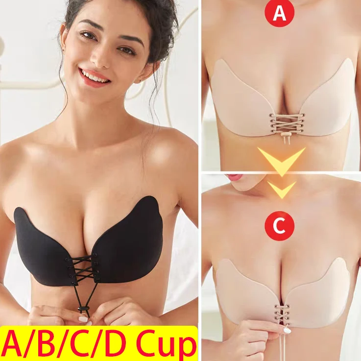 

Invisible Strapless Adhesive Sticky Bra Fashion Push Up Bras Women Sexy Backless Lingerie Seamless Silicone Bralette Underwear