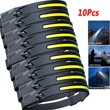 1-10pcs COB LED Headlamp Sensor Headlight with Built-in Battery Flashlight USB Rechargeable Head Lamp Torch 5 Lighting Modes
1-10pcs COB LED Headlamp Sensor Headlight with Built-in Battery Flashlight USB Rechargeable Head Lamp Torch 5 Lighting Modes