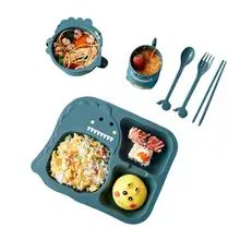 Baby Feeding Bowl Cute Dinosaur Pattern Tableware Set Pp Material Anti Fall Easy Clean Household Dinner Plate Grid Infant Bowl
Baby Feeding Bowl Cute Dinosaur Pattern Tableware Set Pp Material Anti Fall Easy Clean Household Dinner Plate Grid Infant Bowl