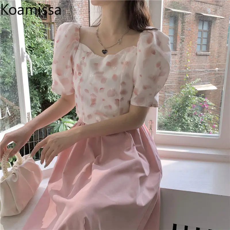 Koamissa Sweet Women Two Piece Set Puff Sleeves Floral Cropped Tops Slim Long Skirts Korean Female 2 Piece Fashion Lady Outfits
Koamissa Sweet Women Two Piece Set Puff Sleeves Floral Cropped Tops Slim Long Skirts Korean Female 2 Piece Fashion Lady Outfits
