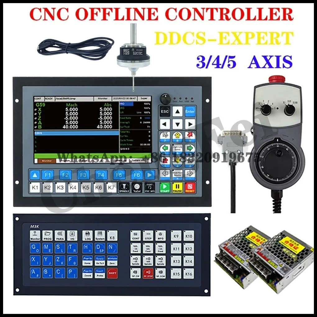 

CNC V2 DDCS EXPERT M350 ATC offline controller kit 3/4/5 axis engraving M3K keyboard 3d edge finder replaces DDCSV3.1 cyclmotion