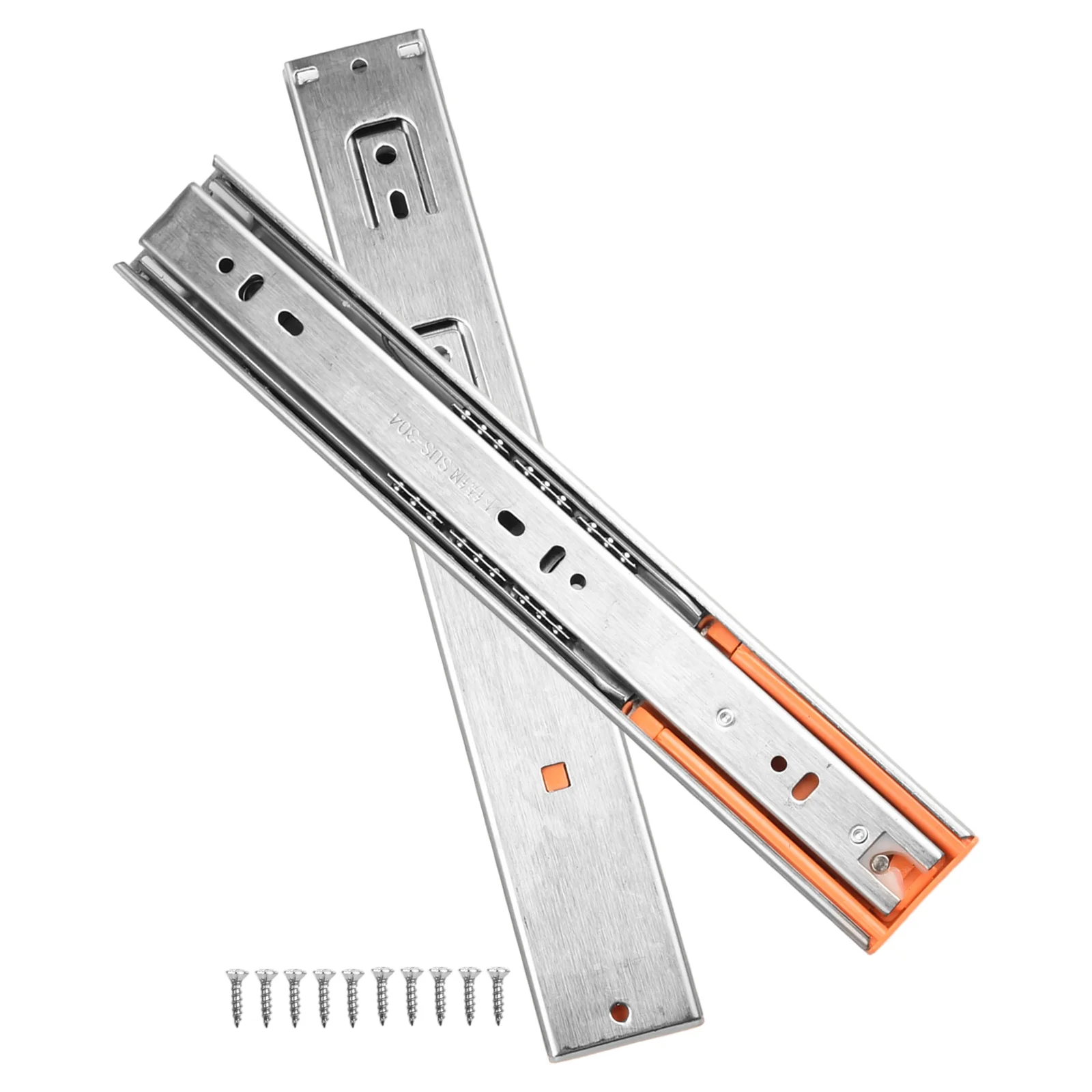 4509 Stainless Steel Cabinet Slides Soft Close Three-Section Drawer Rails Drawer Slides Buffer Damper Rails Hardware 10/12inch
4509 Stainless Steel Cabinet Slides Soft Close Three-Section Drawer Rails Drawer Slides Buffer Damper Rails Hardware 10/12inch