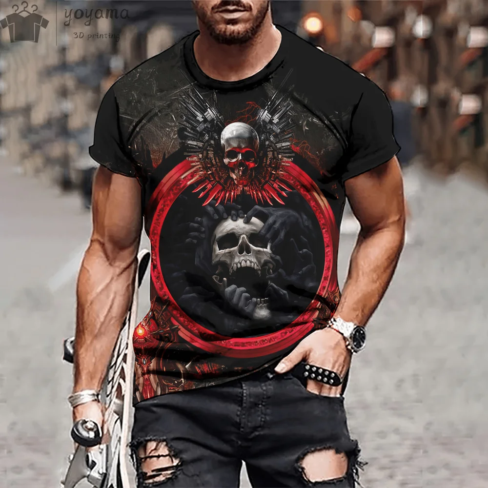 Vintage Personalized Skull Pattern Print O-Neck T-Shirts For Men Harajuku Street Fashion Oversized T-Shirt Short Sleeve Tee Tops
Vintage Personalized Skull Pattern Print O-Neck T-Shirts For Men Harajuku Street Fashion Oversized T-Shirt Short Sleeve Tee Tops