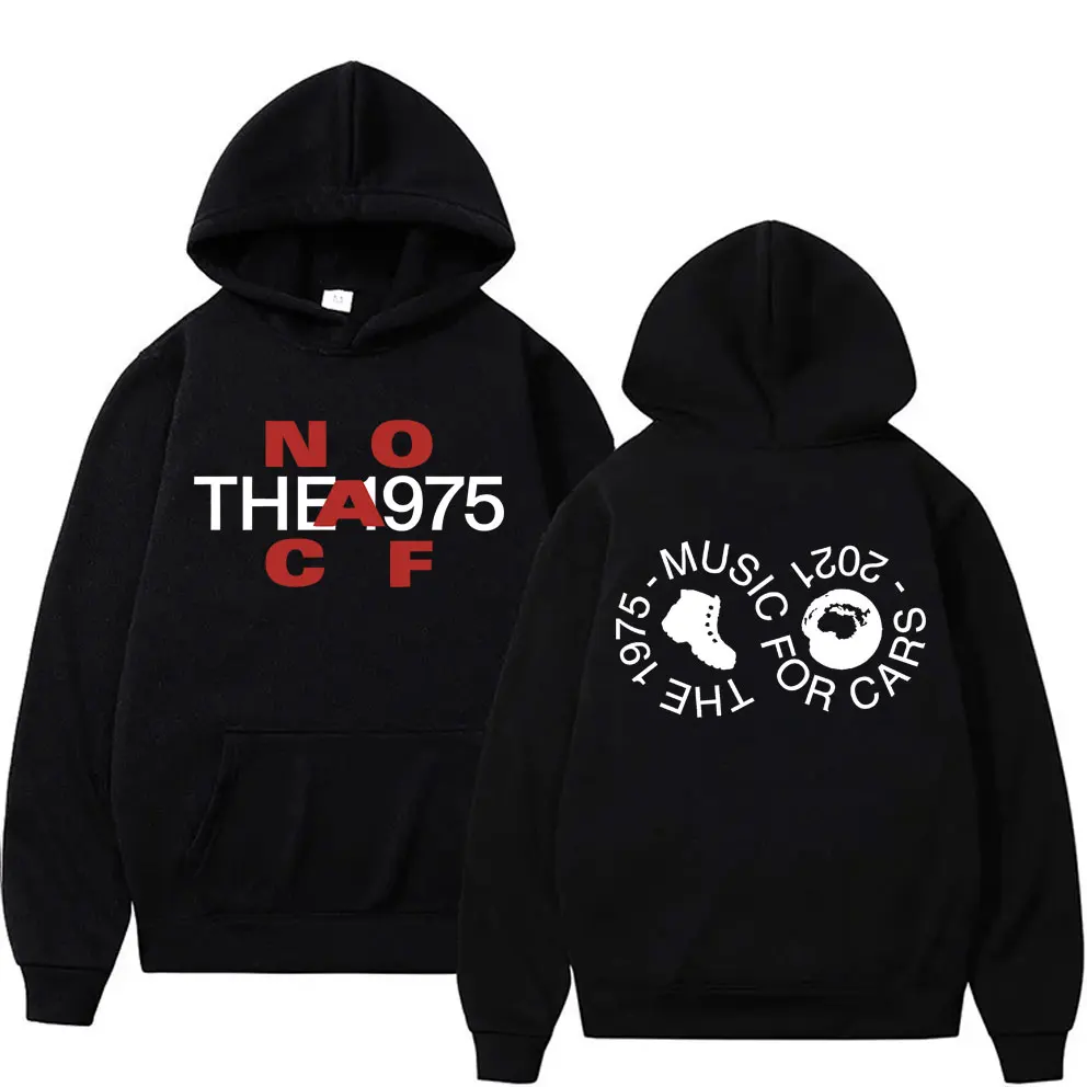 

British Band The 1975 Music for Cars Graphic Hoodie Men's Fashion Trend Sweasthirt Male Vintage Indie Alternative Rock Hoodies