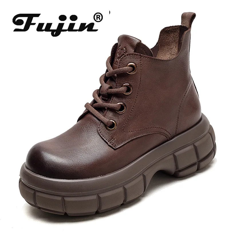 Fujin 5cm Ethnic Retro Comfy Cowgirl Moccasins Platform Wedge Autumn Leather Shoe Women 5cm Natural Genuine Ankle Spring Bootie
Fujin 5cm Ethnic Retro Comfy Cowgirl Moccasins Platform Wedge Autumn Leather Shoe Women 5cm Natural Genuine Ankle Spring Bootie