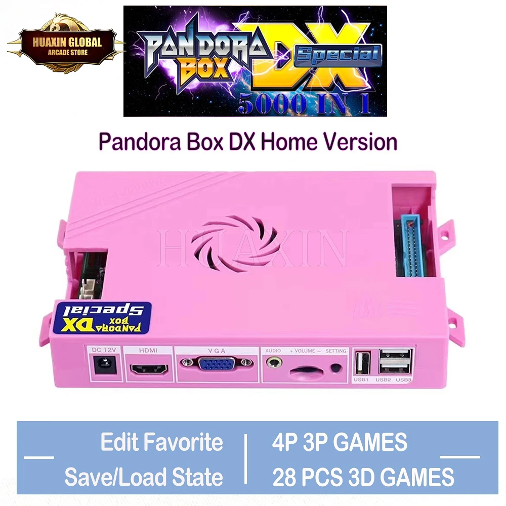 

2022 Pandora Box DX Special Version 5000 in 1 arcade jamma board vga cga HD crt can add FBA MAME PS1 SFC SNES FC MD 3d tekken